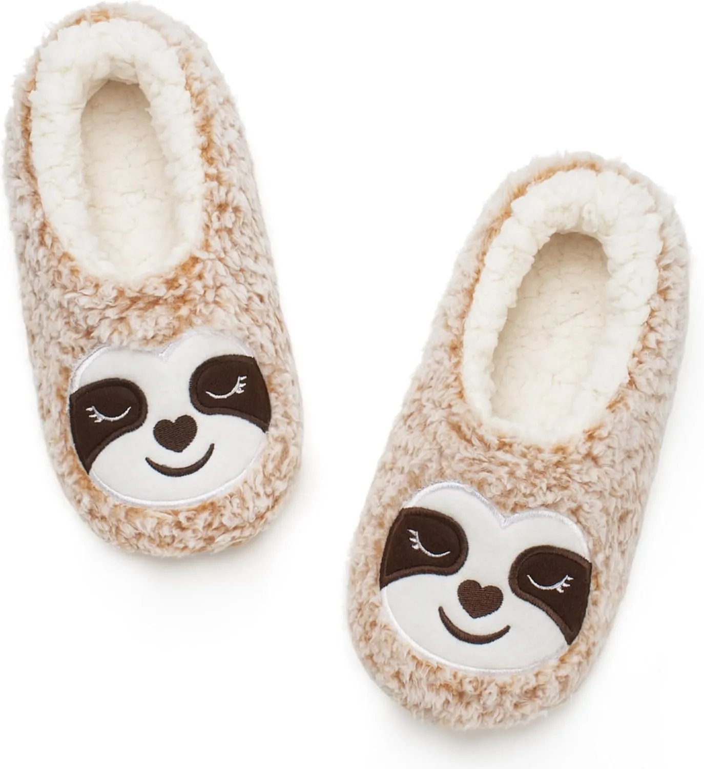 Cozylook Cute Animal House Slippers - Fuzzy Warm Bedroom Slipper Socks Non-Slip Grippers with Funny Face Designs, Fun Christmas Gifts Unique