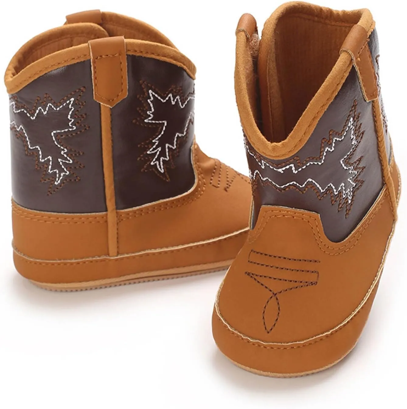 Crib Boots for Girls Baby Infant Soft PU Non Slip Soles Cute Little Boots 0 1 Years Old Newborn Walking Shoes
