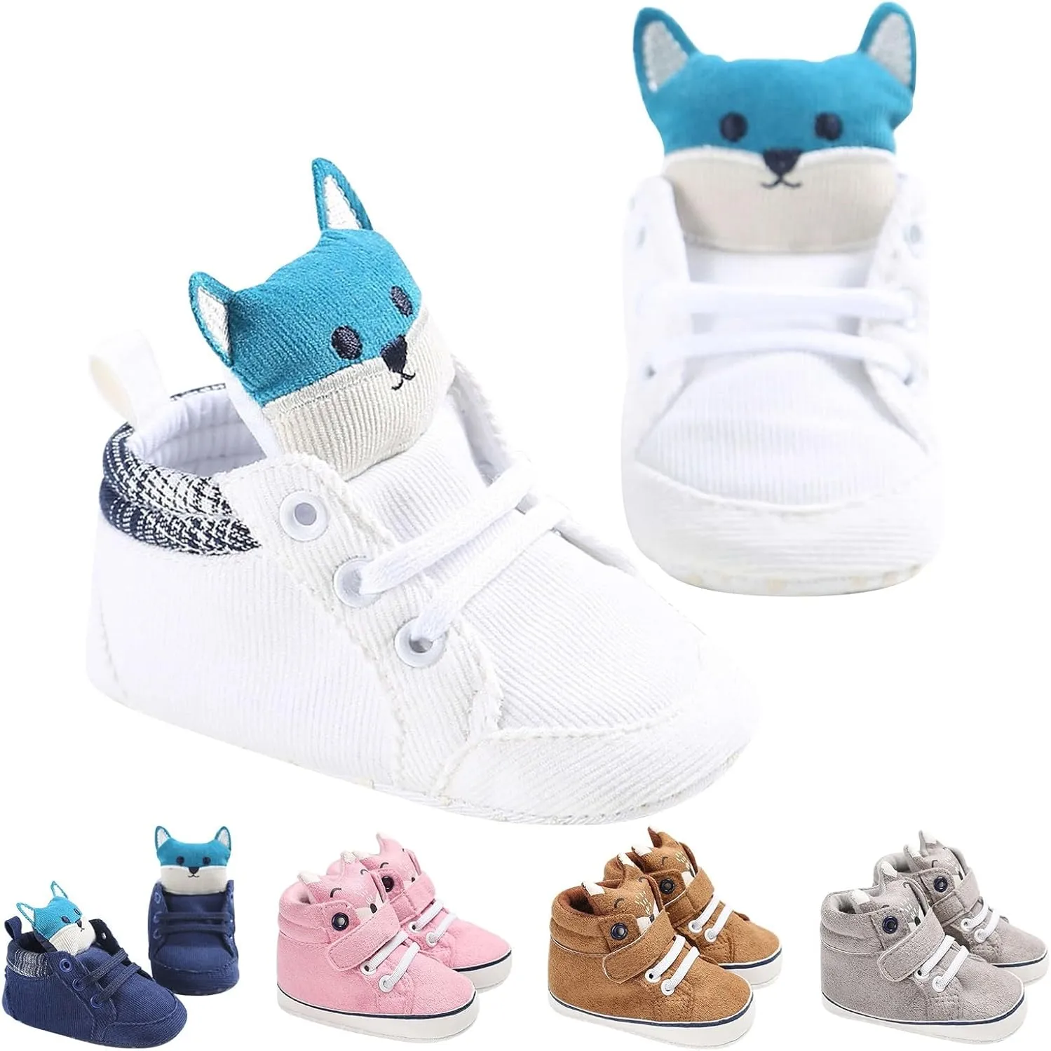 Cute Cartoon Infant Unisex Baby Warm Cotton Anti-Slip Soft Sole First Walkers Shoes Baby Boy Girl Shoes Sneakers