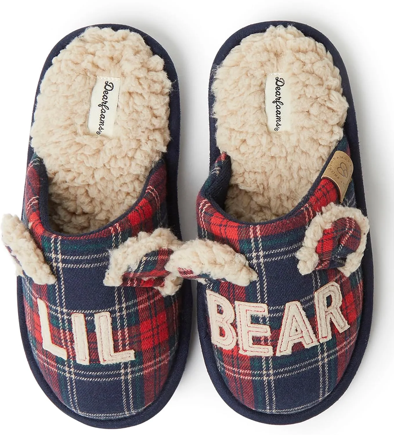 Dearfoams Unisex-Child Easter Basket Stuffers Gifts for Kids Toddler Lil Baby Bear Slipper