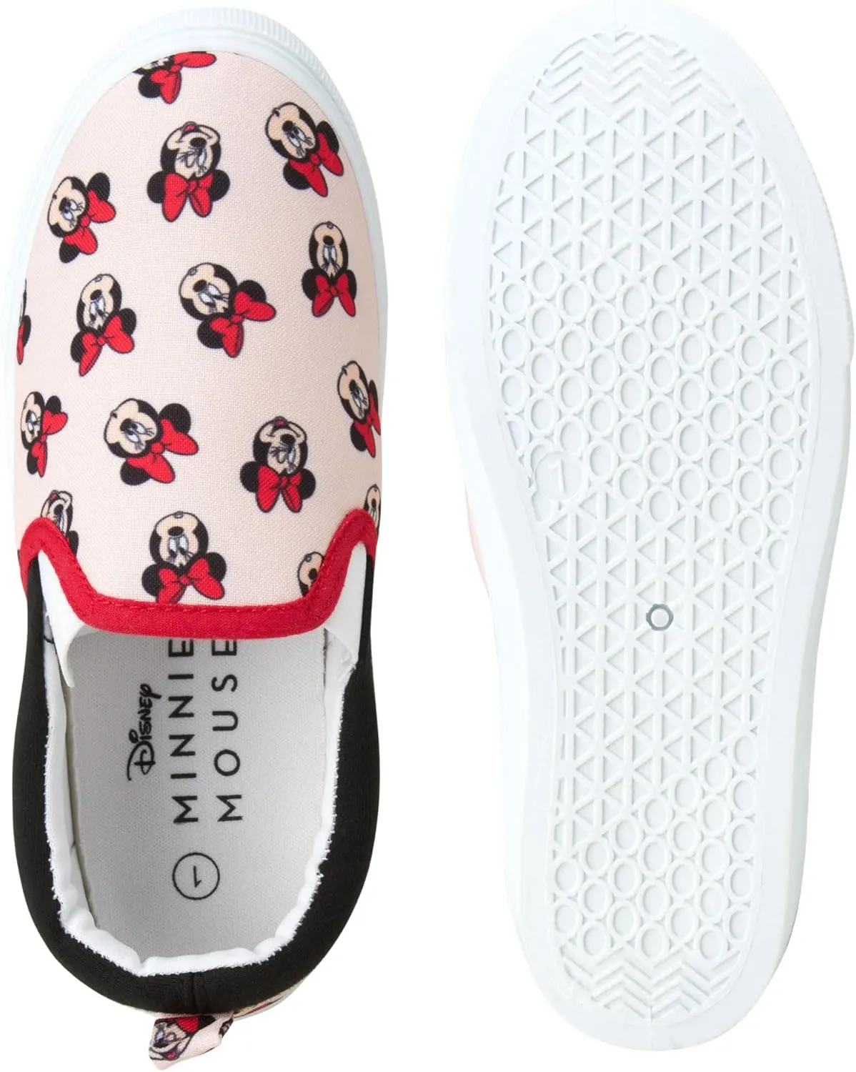 Disney Girls Shoes - Slip On Sneakers: Ariel, Snow White, Belle, Rapunzel, Moana, Cinderella, Baby Yoda, Minnie Mouse, 6T-12