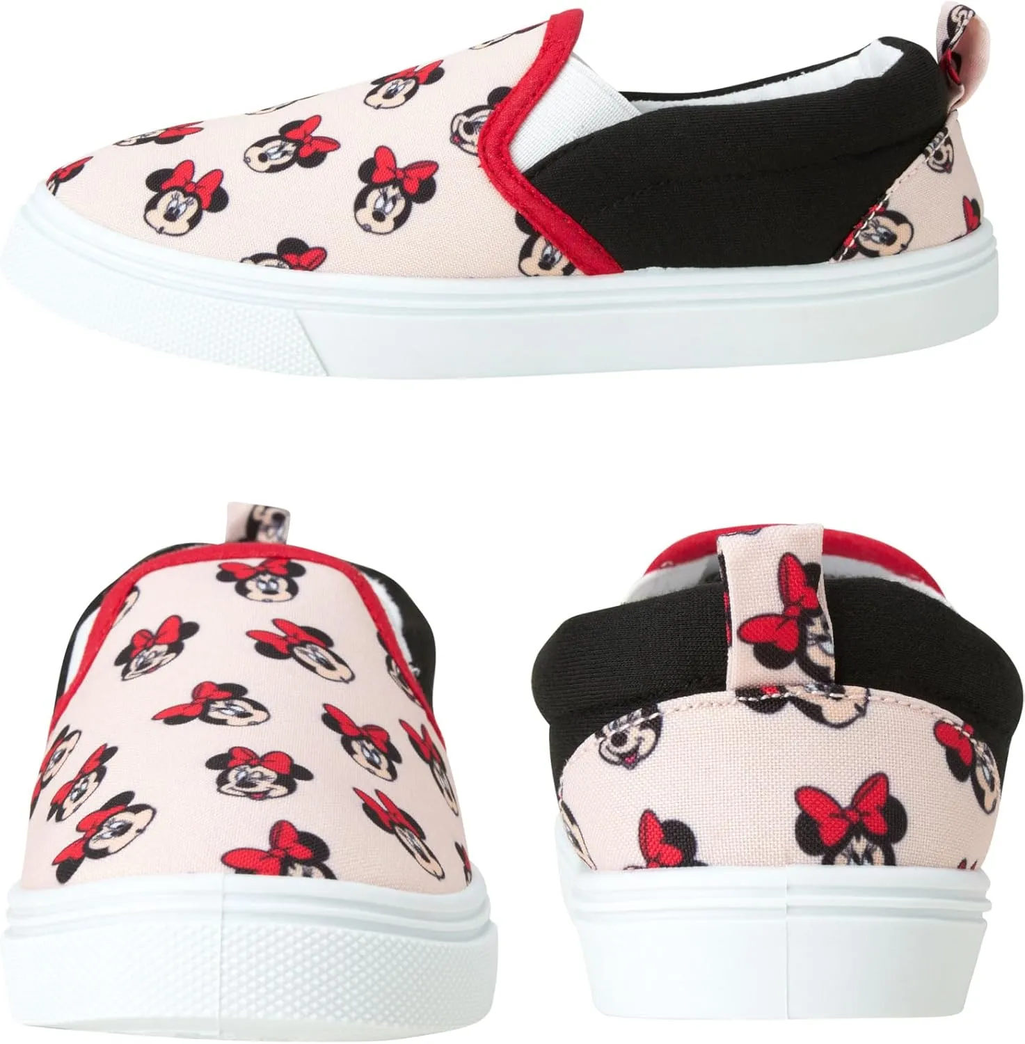 Disney Girls Shoes - Slip On Sneakers: Ariel, Snow White, Belle, Rapunzel, Moana, Cinderella, Baby Yoda, Minnie Mouse, 6T-12