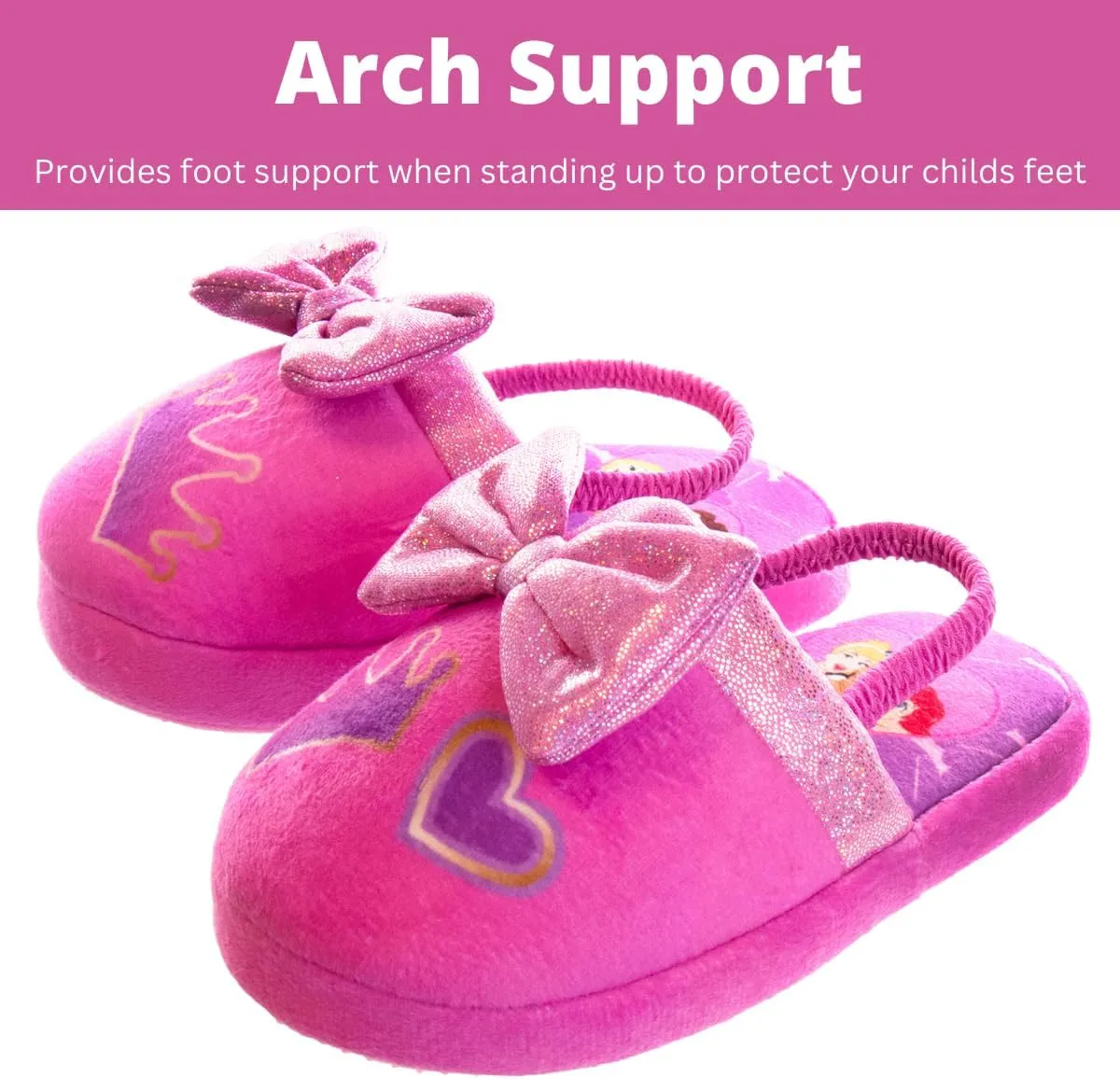 Disney Princesses Encanto Little Mermaid Slippers for Girls - Kids House Shoes Soft Plush Warm Comfy Sandals (Toddler sizes 5-10 / Little Kid sizes 11-12)
