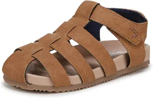 Dr. Scholl's Infant Boys Island Toddler Fisherman Sandal Honey Brown Smooth