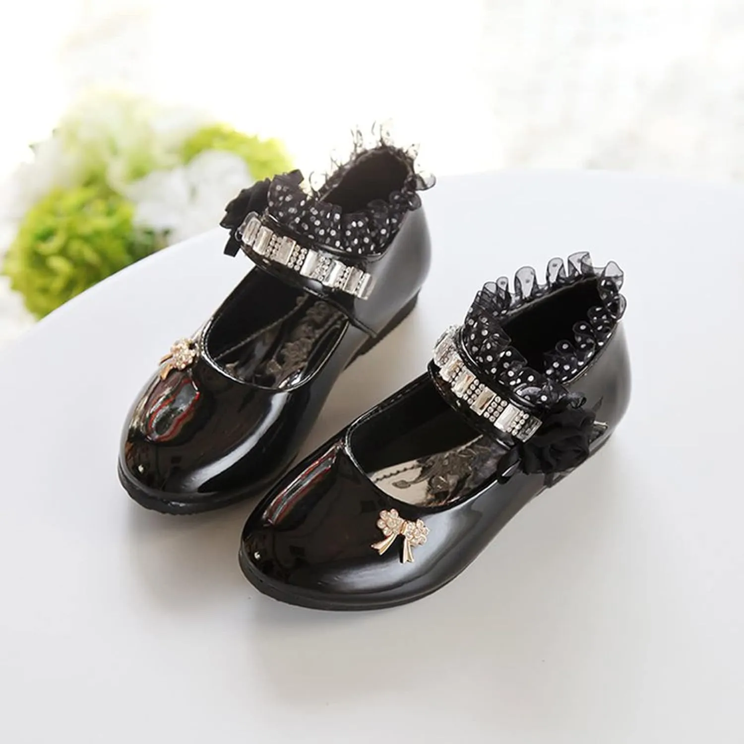 Dress Shoes for Girls,0-12 Years Children Kid Baby Girls Flower Leather Single Shoes Soft Dance Princess Shoes