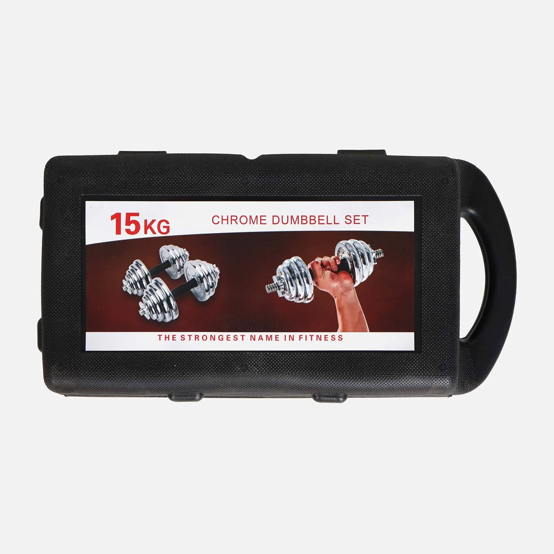 DUMBBELL SET CHROMED 15 KG