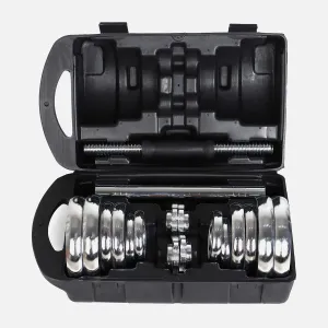 DUMBBELL SET CHROMED 20 KG