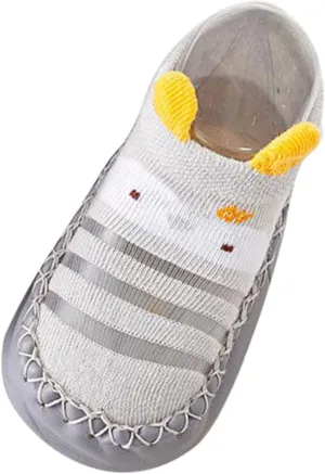 EnJoCho Casual Shoes for Toddler Infant Shoes Soft Sole Shoes Bow Glitter Sequins Non Slip Breathable Princess Shoes (Grey, 12 Months)