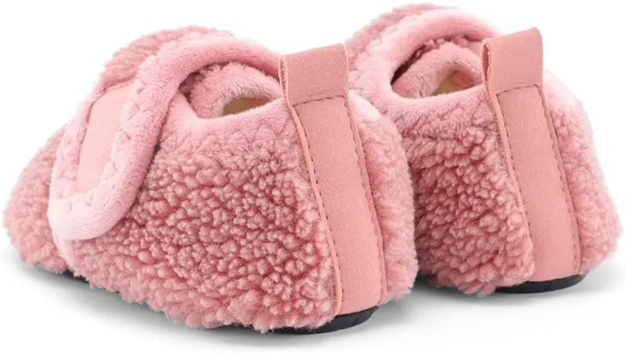 ESTAMICO Toddler Slippers for Girls Boys Warm House Slipper Kids Non Slip Indoor Shoes