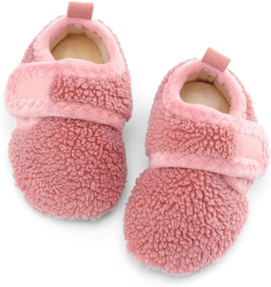 ESTAMICO Toddler Slippers for Girls Boys Warm House Slipper Kids Non Slip Indoor Shoes