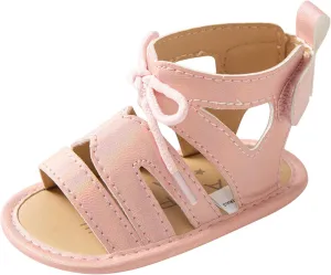 Flat Soft Lacing Baby Walking Rubber Shoes Non-Slip Sole Sandals Girls Baby Shoes Baby Girl Shoes