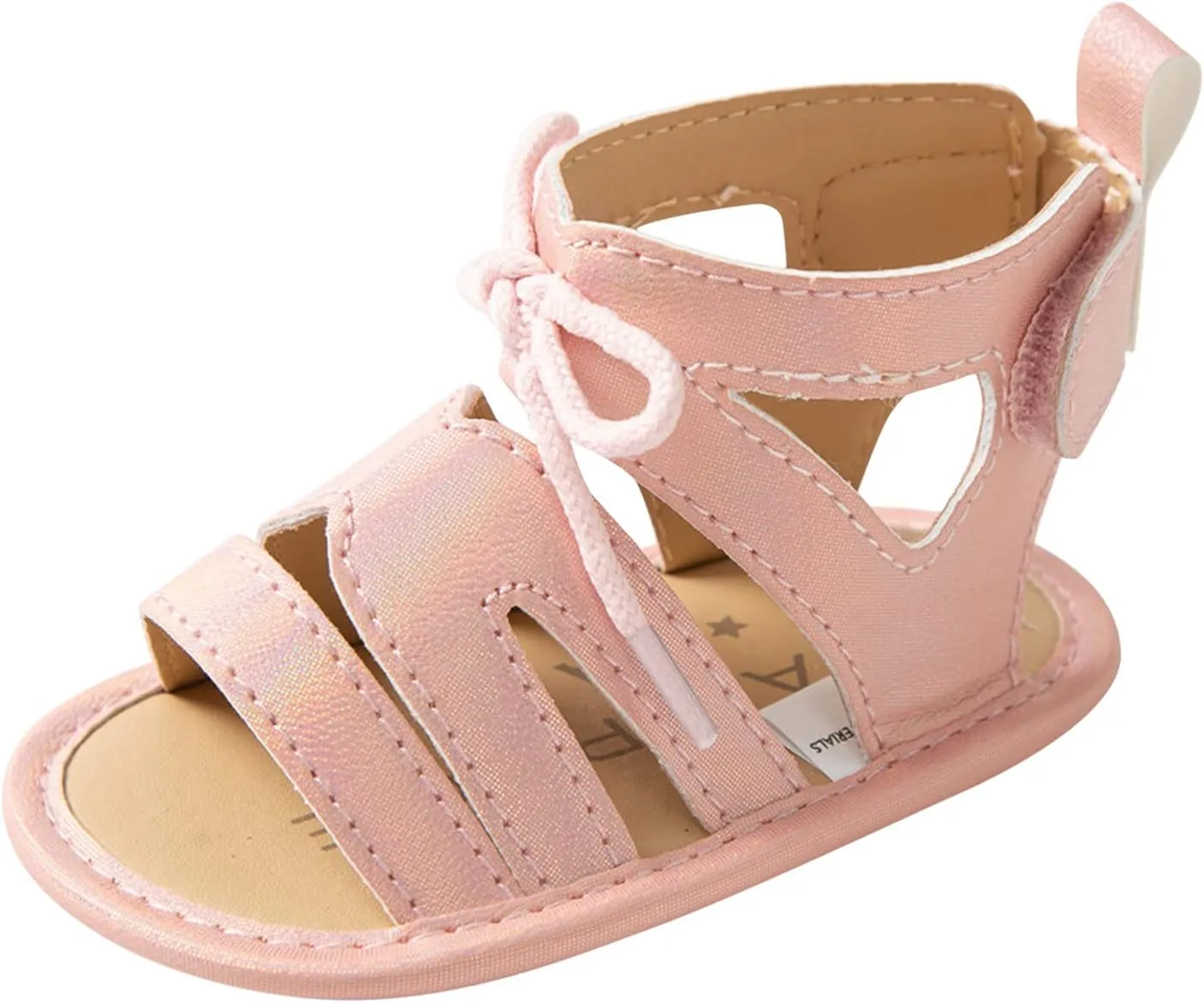 Flat Soft Lacing Baby Walking Rubber Shoes Non-Slip Sole Sandals Girls Baby Shoes Baby Girl Shoes