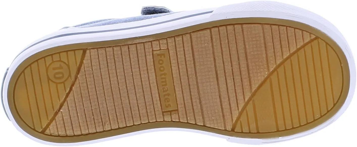 FOOTMATES Jordan Strap Canvas Flats Boys and Girls Shoes - Tennis Sneakers w/Wide Toe Box, Custom-Fit Insoles, Vulcanized Outsoles - for Infants, Toddlers, Little Kids, Ages 0-8