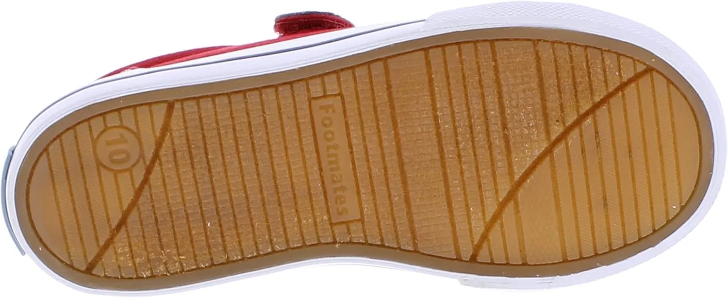 FOOTMATES Jordan Strap Canvas Flats Boys and Girls Shoes - Tennis Sneakers w/Wide Toe Box, Custom-Fit Insoles, Vulcanized Outsoles - for Infants, Toddlers, Little Kids, Ages 0-8
