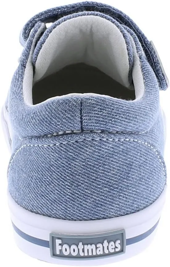FOOTMATES Jordan Strap Canvas Flats Boys and Girls Shoes - Tennis Sneakers w/Wide Toe Box, Custom-Fit Insoles, Vulcanized Outsoles - for Infants, Toddlers, Little Kids, Ages 0-8