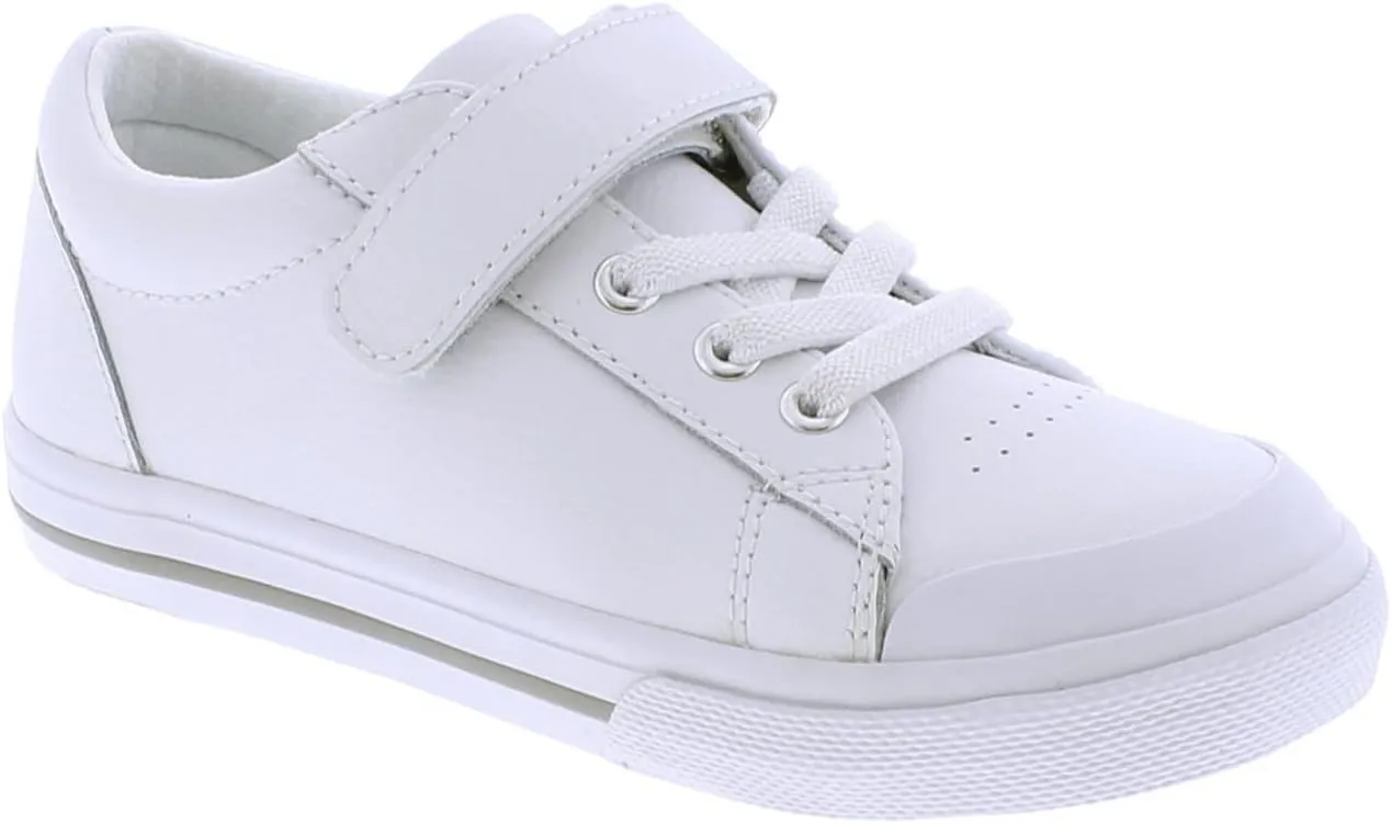 FOOTMATES Reese Leather Shoes for Boys and Girls with Custom-Fit Insoles, Slip-Resistant Rubber Outsole, and Breathable Lining - for Infants, Toddlers, and Little Kids