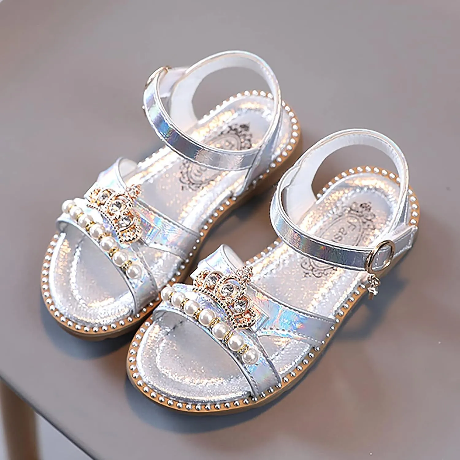 Girl Platform Sandals Girls Sandals Flat Pearl Children Shoes Big Kids Beach Shoes Girls Princess Girls Pool Slides