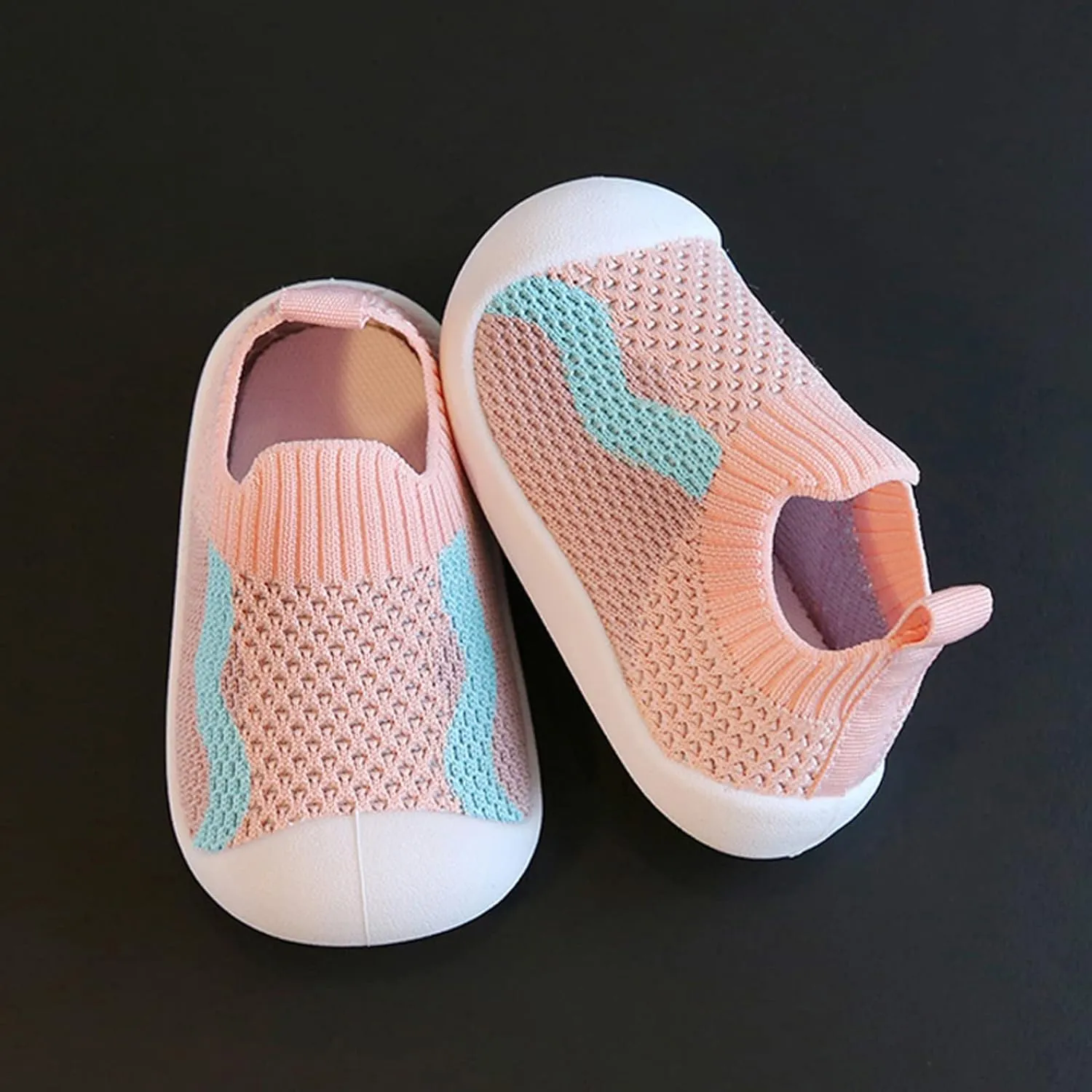 Girls Boys Kids Leisure Shoes Mesh Soft Bottom Breathable Slip On Sport Shoes Socks Shoes Size 6 Wide Toddler Shoes