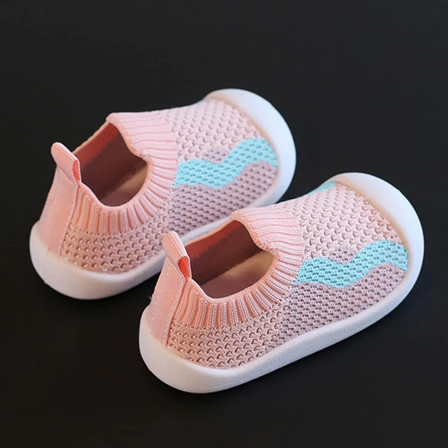 Girls Boys Kids Leisure Shoes Mesh Soft Bottom Breathable Slip On Sport Shoes Socks Shoes Size 6 Wide Toddler Shoes
