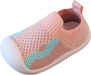 Girls Boys Kids Leisure Shoes Mesh Soft Bottom Breathable Slip On Sport Shoes Socks Shoes Size 6 Wide Toddler Shoes