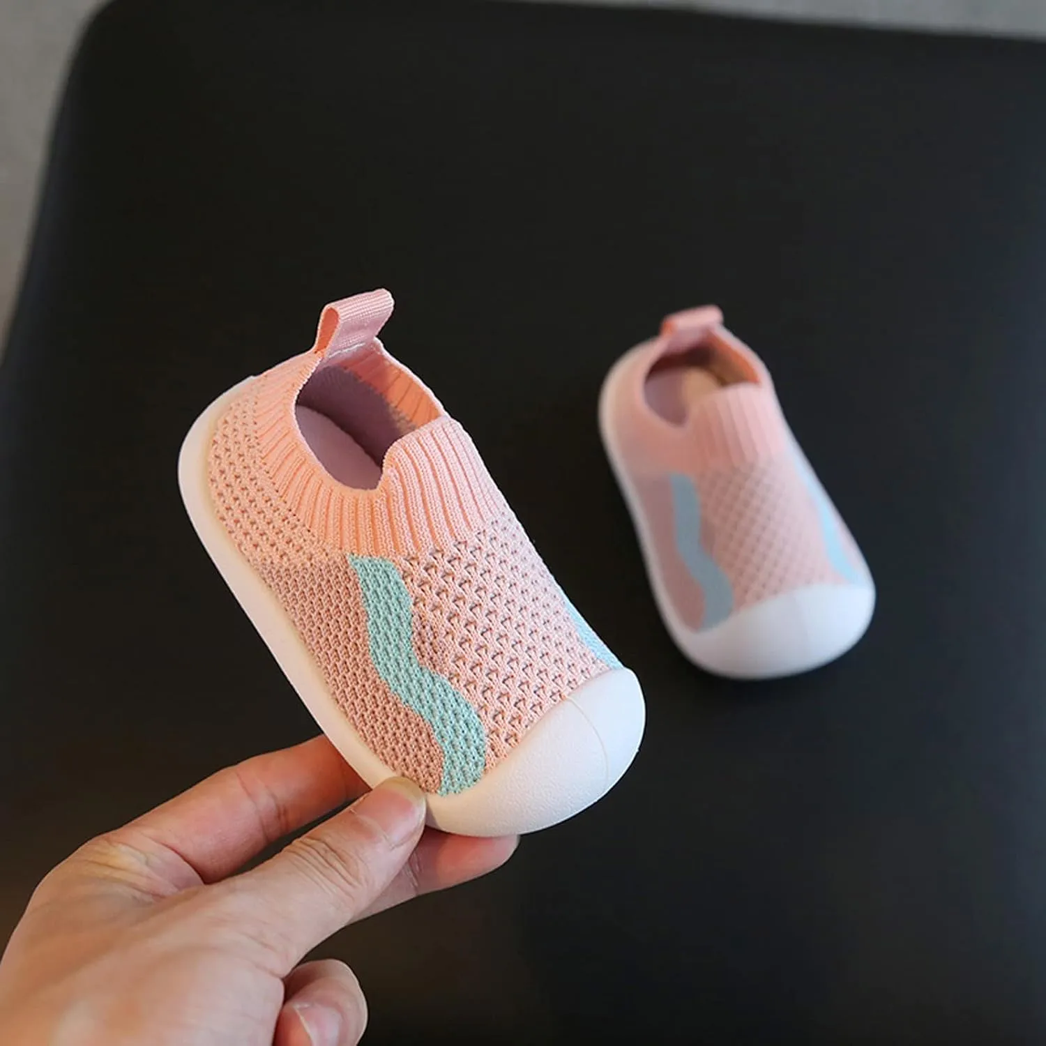 Girls Boys Kids Leisure Shoes Mesh Soft Bottom Breathable Slip On Sport Shoes Socks Shoes Toddler Size 12