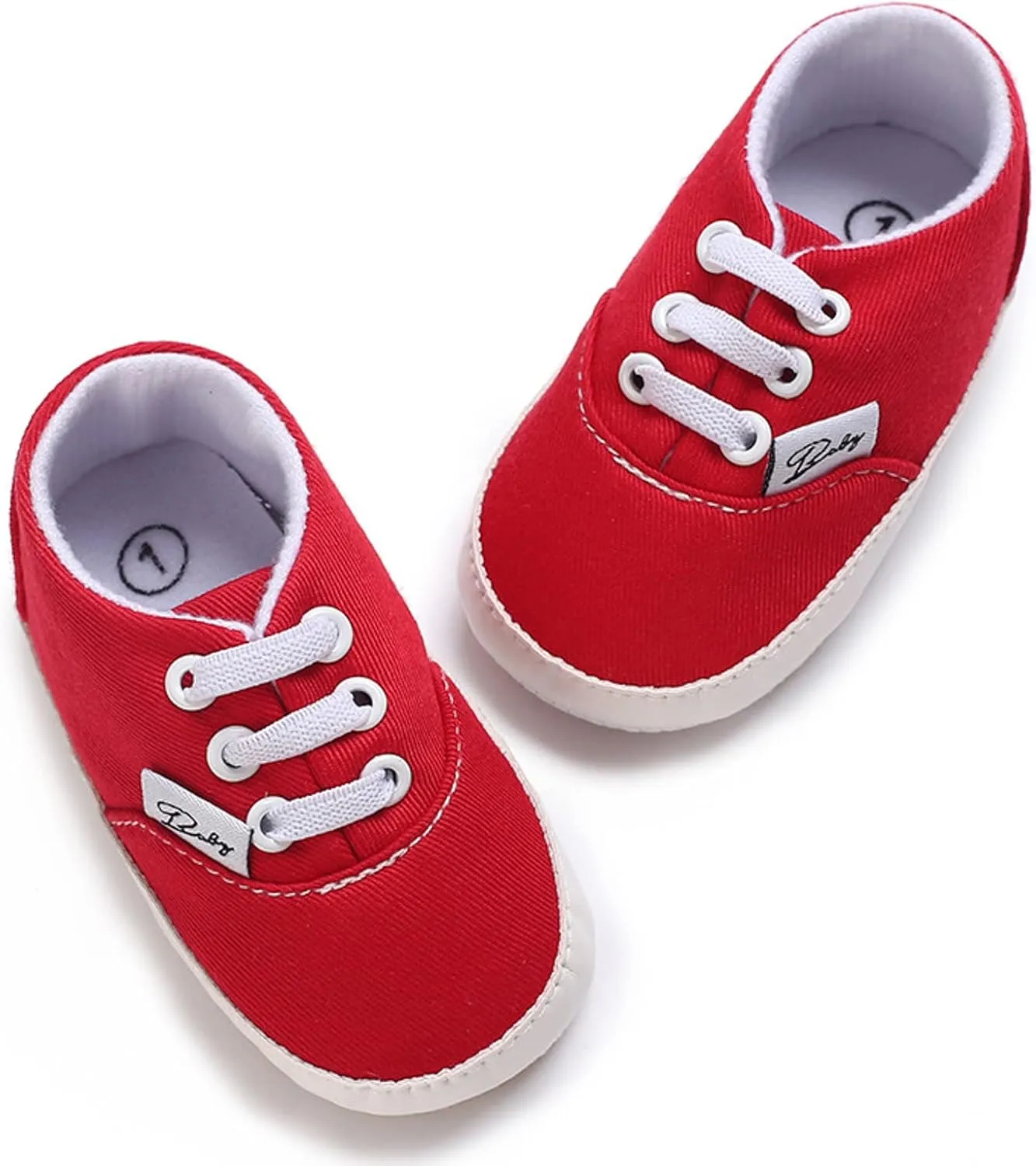 Girls Cheer Shoes Baby Girls Boys Shoes Soft Anti-Slip Sole Newborn First Walkes High Top Canvas Denim Unisex Infant