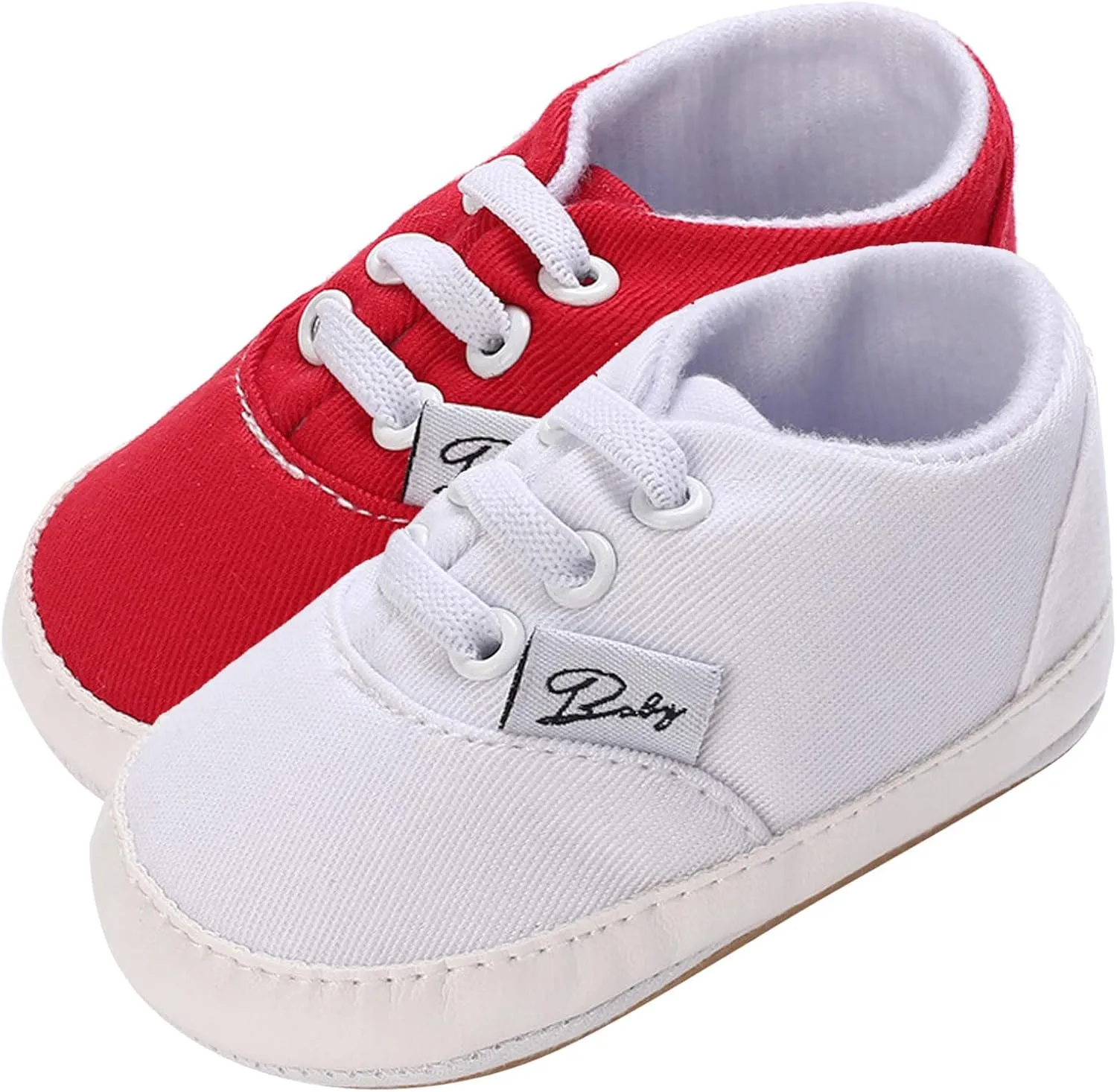 Girls Cheer Shoes Baby Girls Boys Shoes Soft Anti-Slip Sole Newborn First Walkes High Top Canvas Denim Unisex Infant