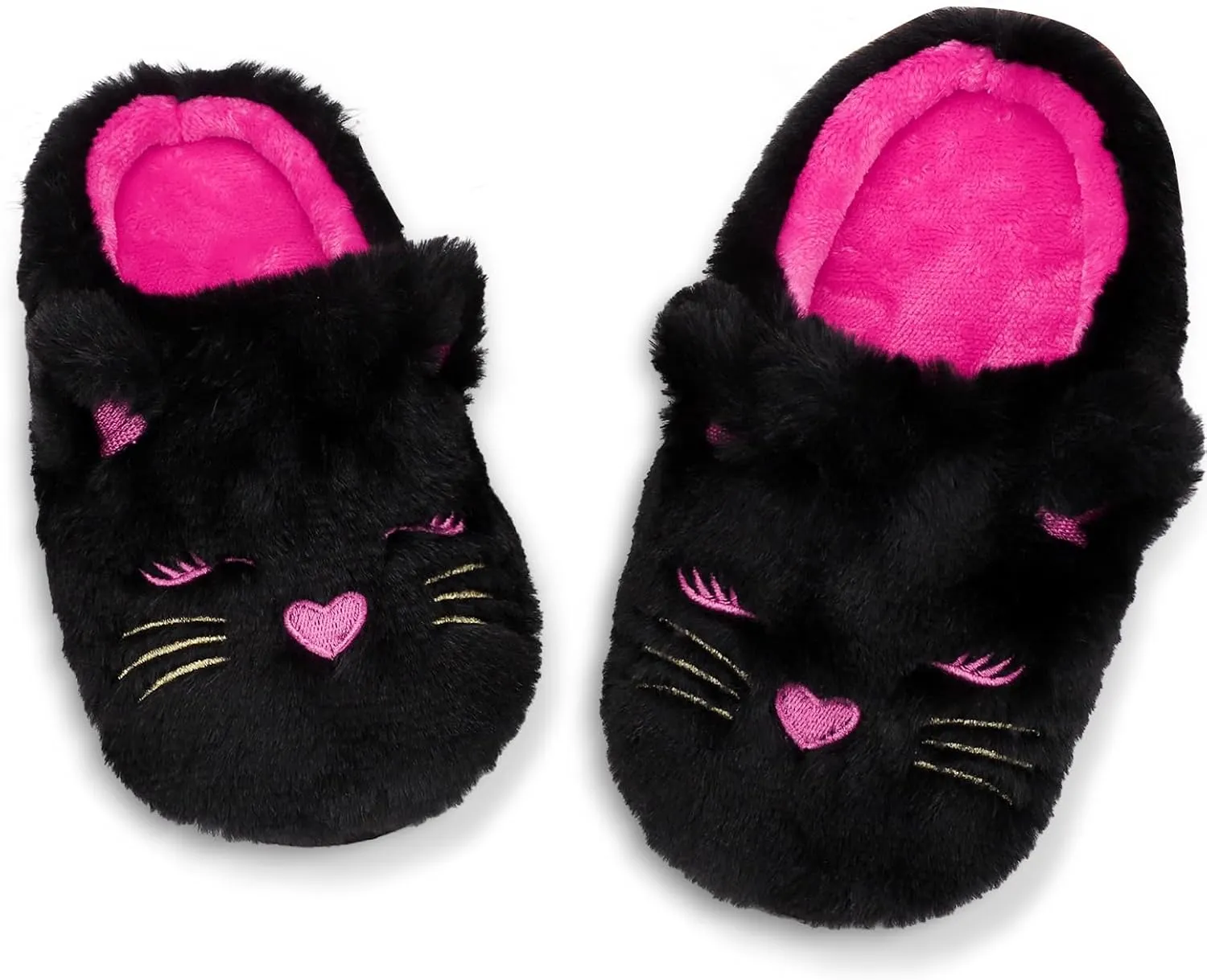Girls Cute Animal Slippers for Toddler Kids Fuzzy Slip-on House Shoes Warm Fluffy Plush Indoor Home Slippers
