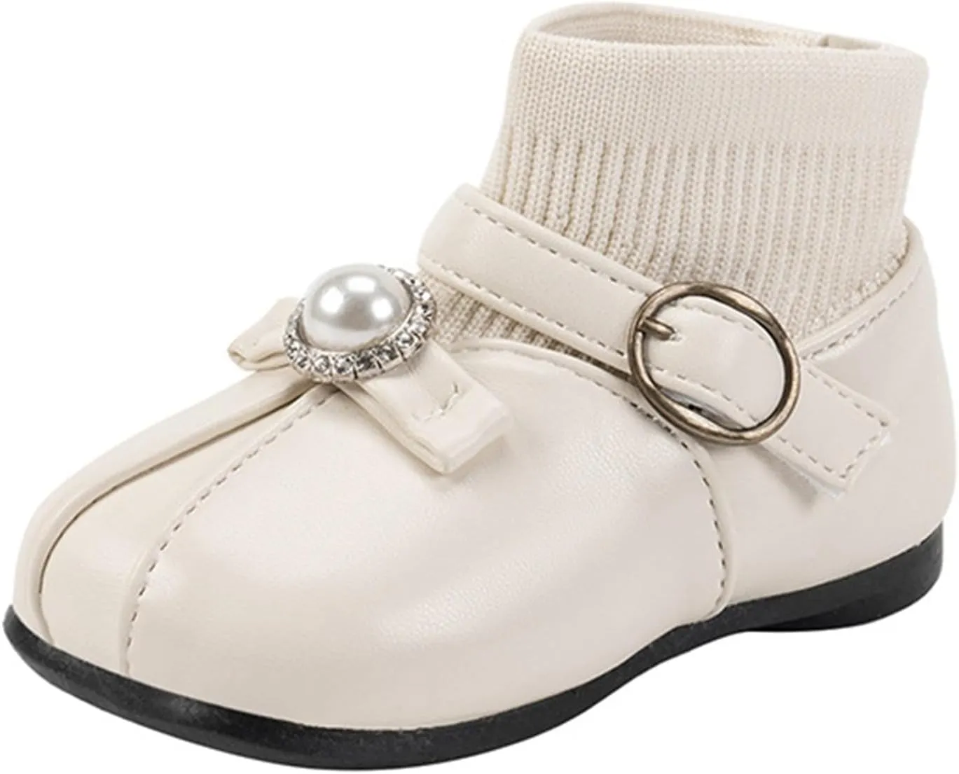 Girls Leather Ankle Boots Waterproof Low Calf Boots Autumn Winter Short Boots Soft Sole Low Heel Boot For Toddle