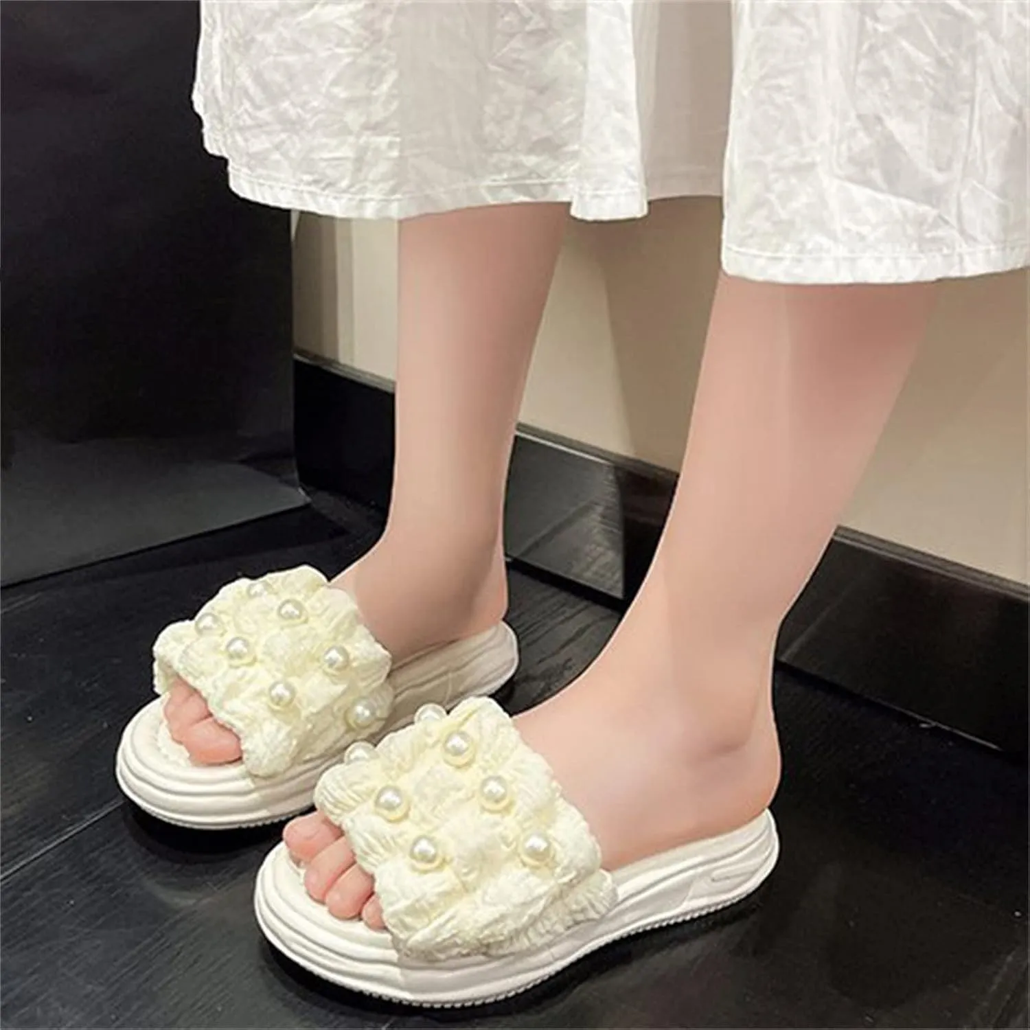 Girls PU Sandals Summer Outdoor Closed Toe Soft Rubber Sole Beach Water Shoes Dress Princess Slides for Girls Size 6