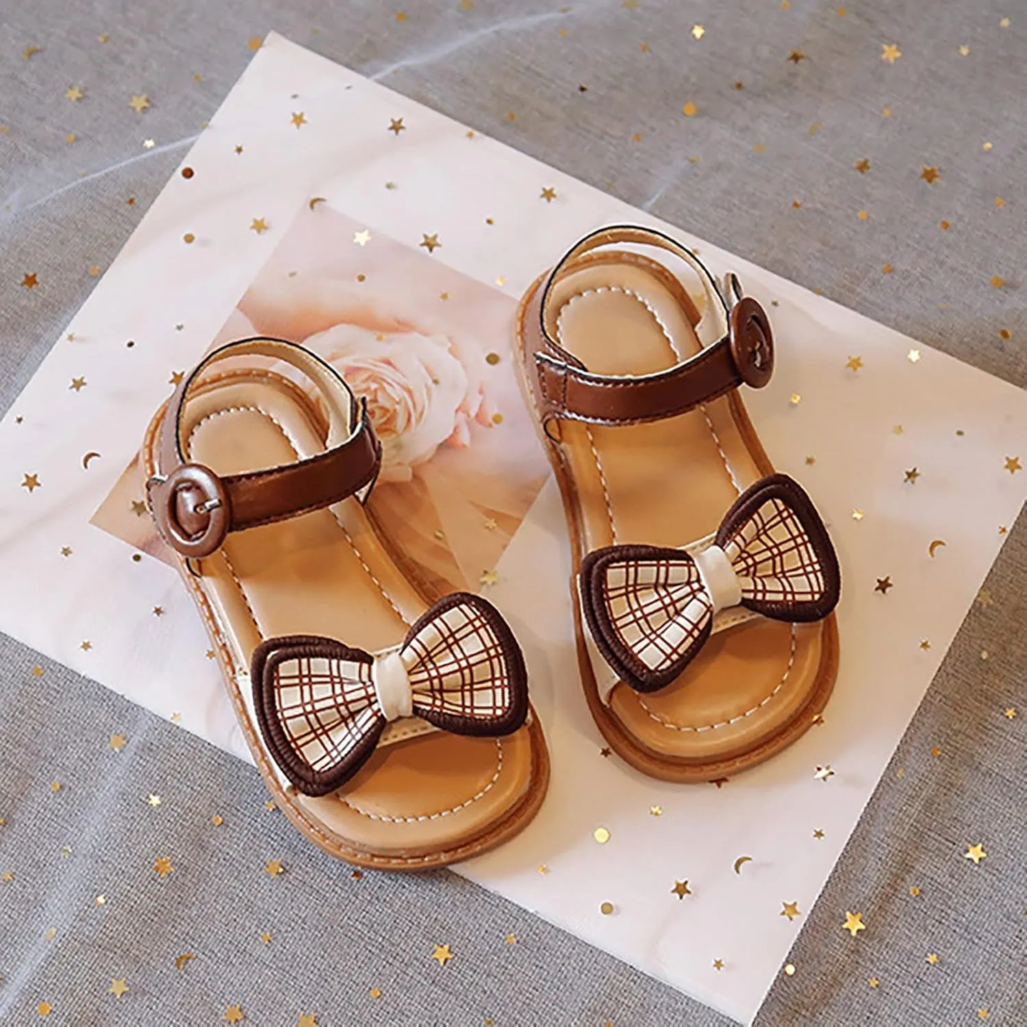 Girls' Sandals Summer Children's Soft Sole Shoes Fashion Girls' Bow Princess Shoes Baby Beach Shoes Girl Sandals Size 13