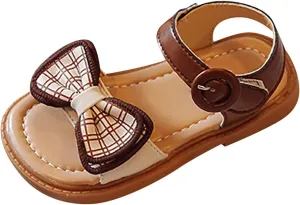Girls' Sandals Summer Children's Soft Sole Shoes Fashion Girls' Bow Princess Shoes Baby Beach Shoes Girl Sandals Size 13