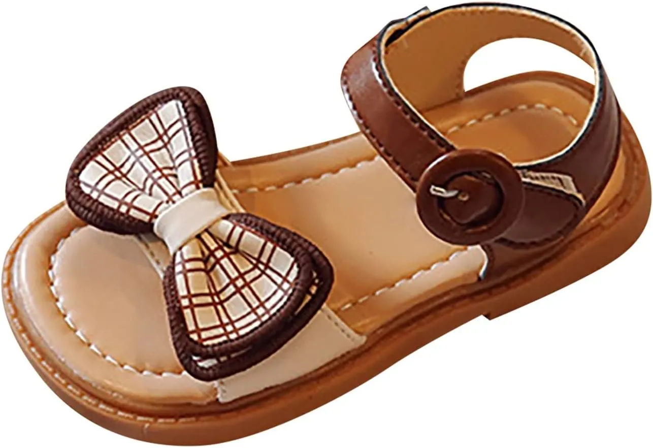 Girls' Sandals Summer Children's Soft Sole Shoes Fashion Girls' Bow Princess Shoes Baby Beach Shoes Girl Sandals Size 13