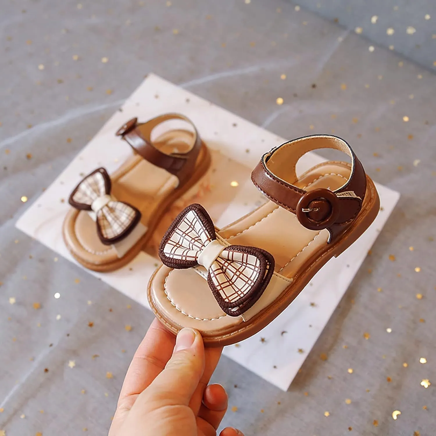 Girls' Sandals Summer Children's Soft Sole Shoes Fashion Girls' Bow Princess Shoes Baby Beach Shoes Girl Sandals Size 13