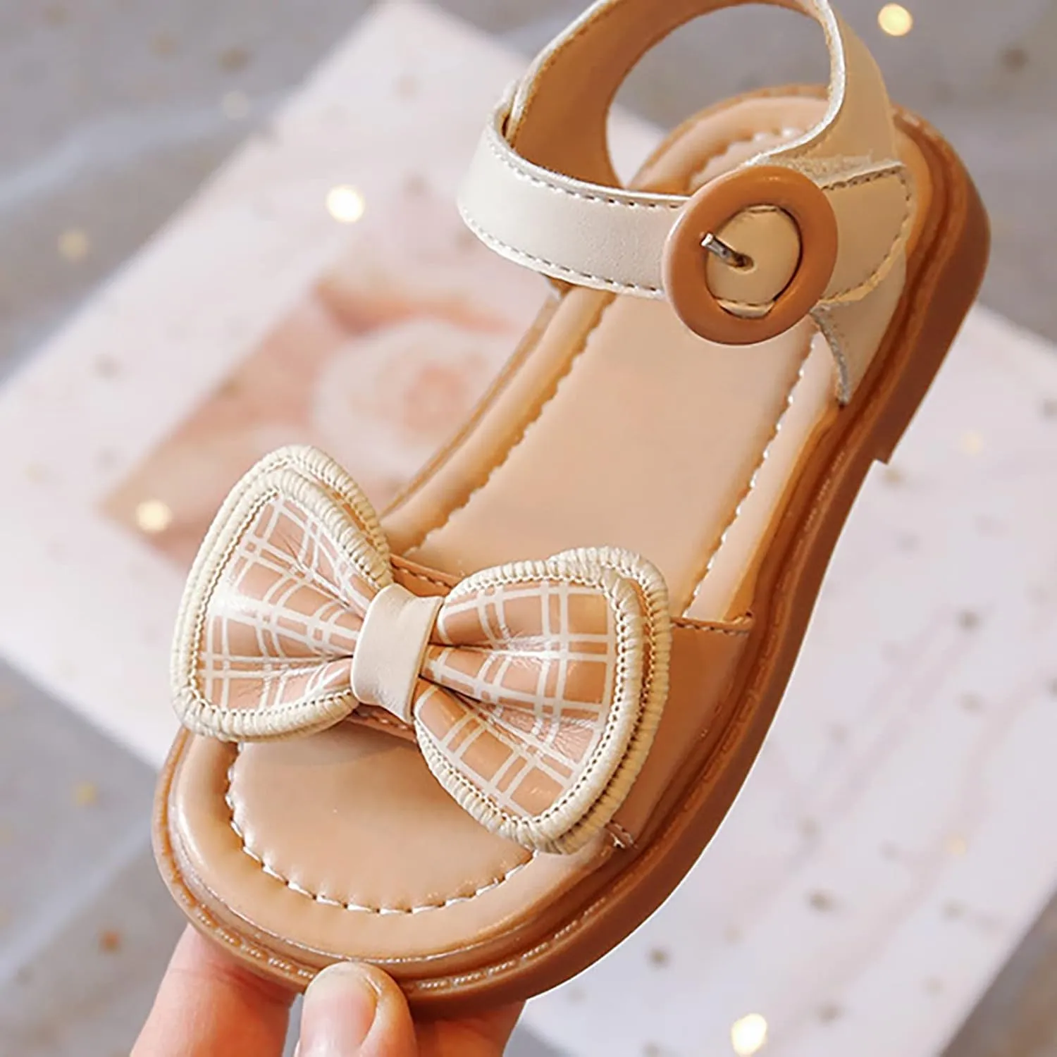 Girls' Sandals Summer Children's Soft Sole Shoes Fashion Girls' Bow Princess Shoes Baby Beach Shoes Girl Sandals Size 13
