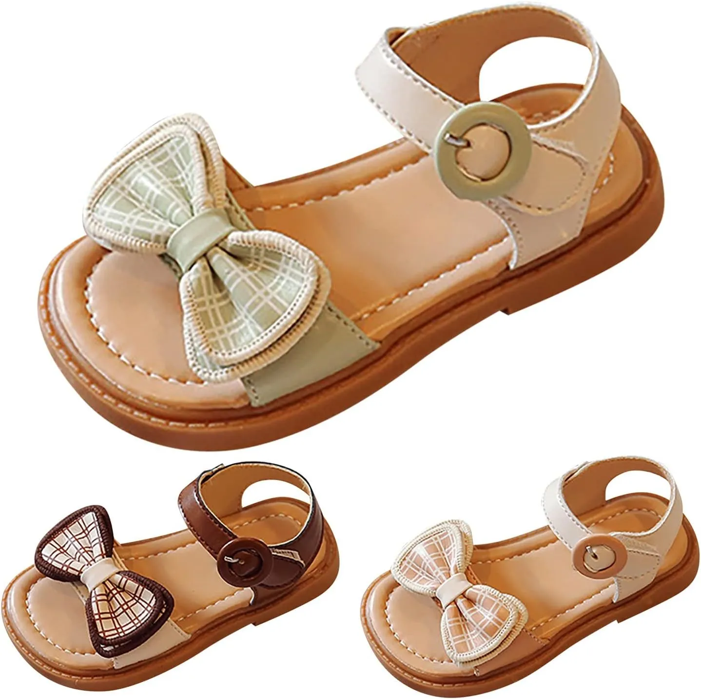 Girls' Sandals Summer Children's Soft Sole Shoes Fashion Girls' Bow Princess Shoes Baby Beach Shoes Girl Sandals Size 13
