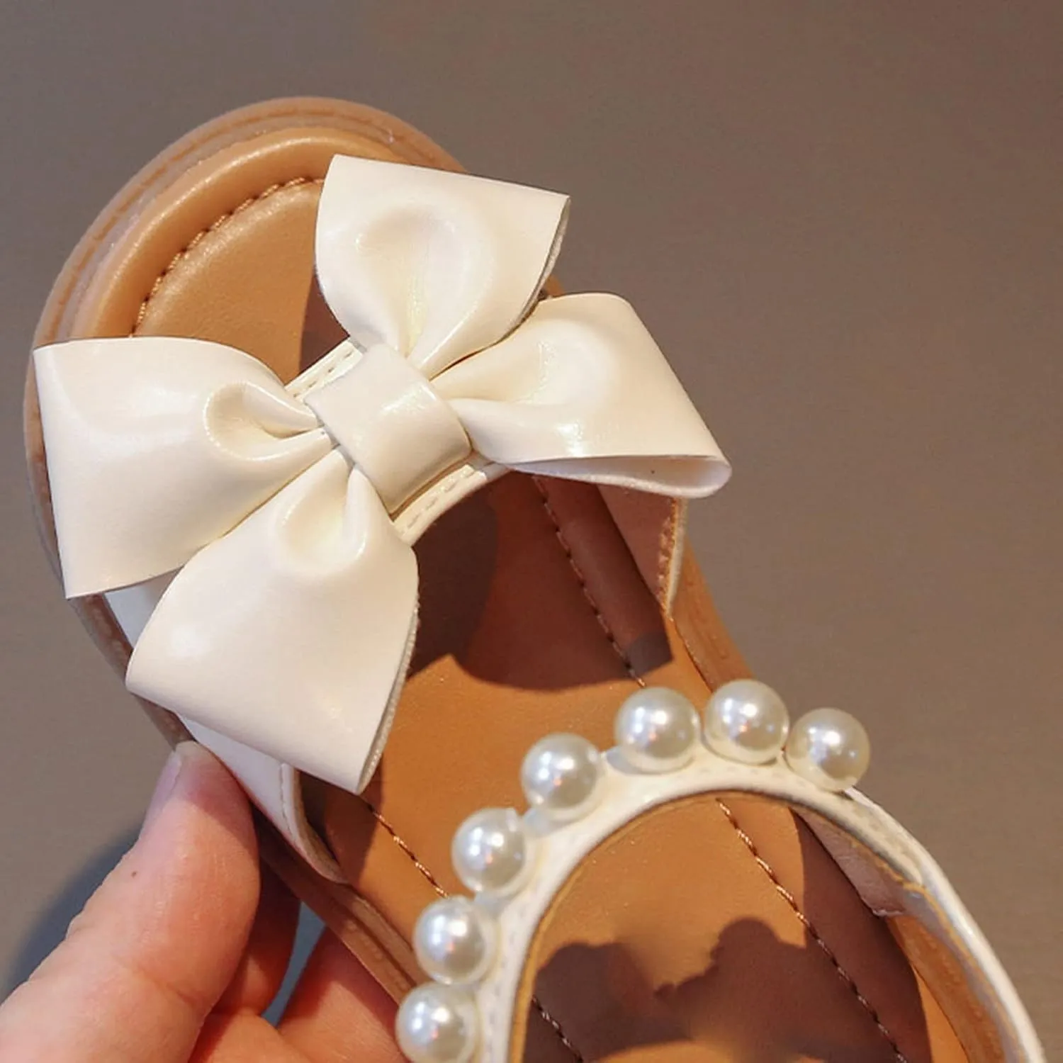 Girls' Sandals Summer Children's Soft Sole Shoes Fashion Girls' Bow Princess Shoes Baby Beach Shoes Shoes for Baby Girls