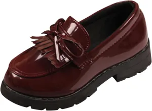 Girls Shoes Size 8 Girls Slip On Leather Loafer Tassel Bow School Dress Shoes for Girls 4t Tennis Shoes Girls