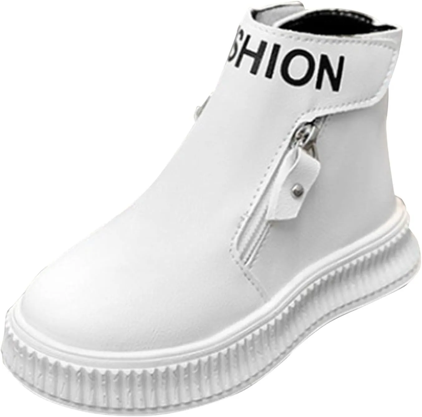 Girls Wedge Platform Booties PU Leather Water Proof Fashion Sneakers Soft Sole Breathable Casual Working Shoes