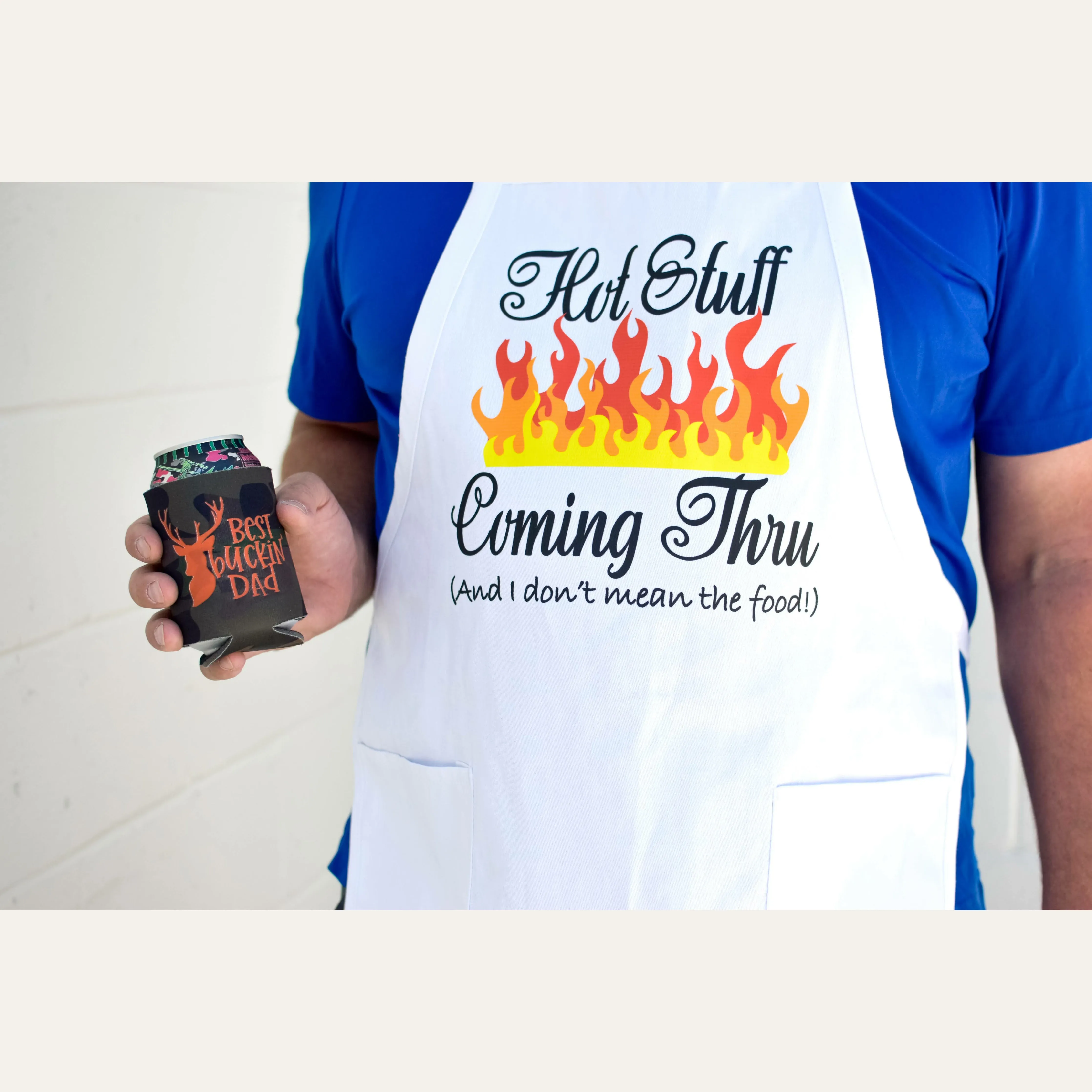 Hot Stuff White Apron