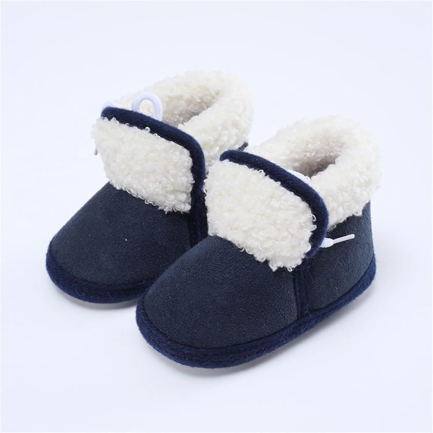 Infant Baby Boots Fleece Lined Plat Sole Wide Toe Casual Walking Shoes Boys Girls Soft Sole Anti Slip Fashion Shoes