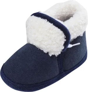 Infant Baby Boots Fleece Lined Plat Sole Wide Toe Casual Walking Shoes Boys Girls Soft Sole Anti Slip Fashion Shoes