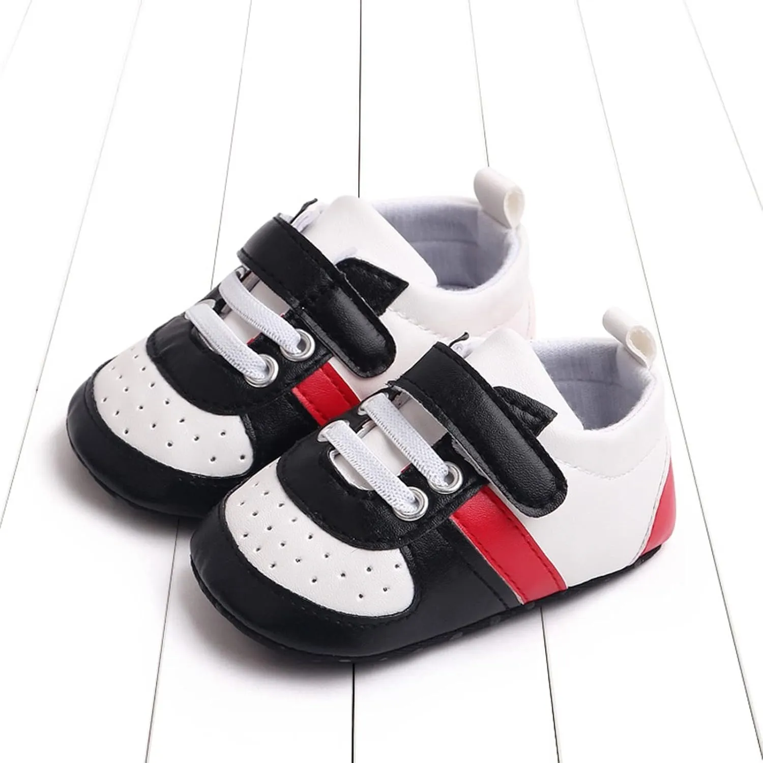 Infant Baby Color Matching Prewalker Sneakers Toddler Boys Girls Anti-Slip Soft Sole Lightweight First Step Shoes Kids