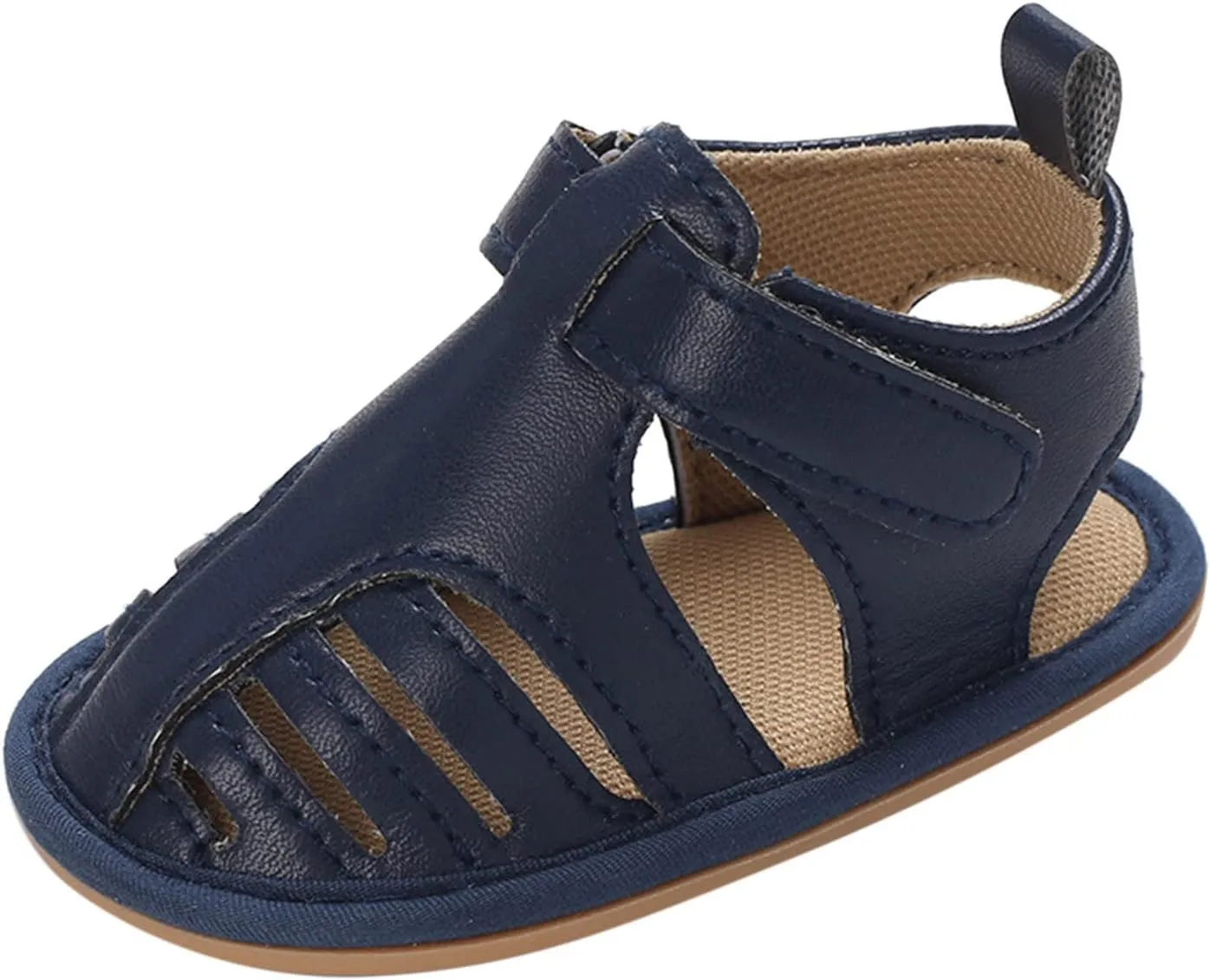 Infant Baby Girls Sandals Solid PU Leather Soft Anti-Slip Rubber Sole Toddler Breathable First Walkers Crib Shoes