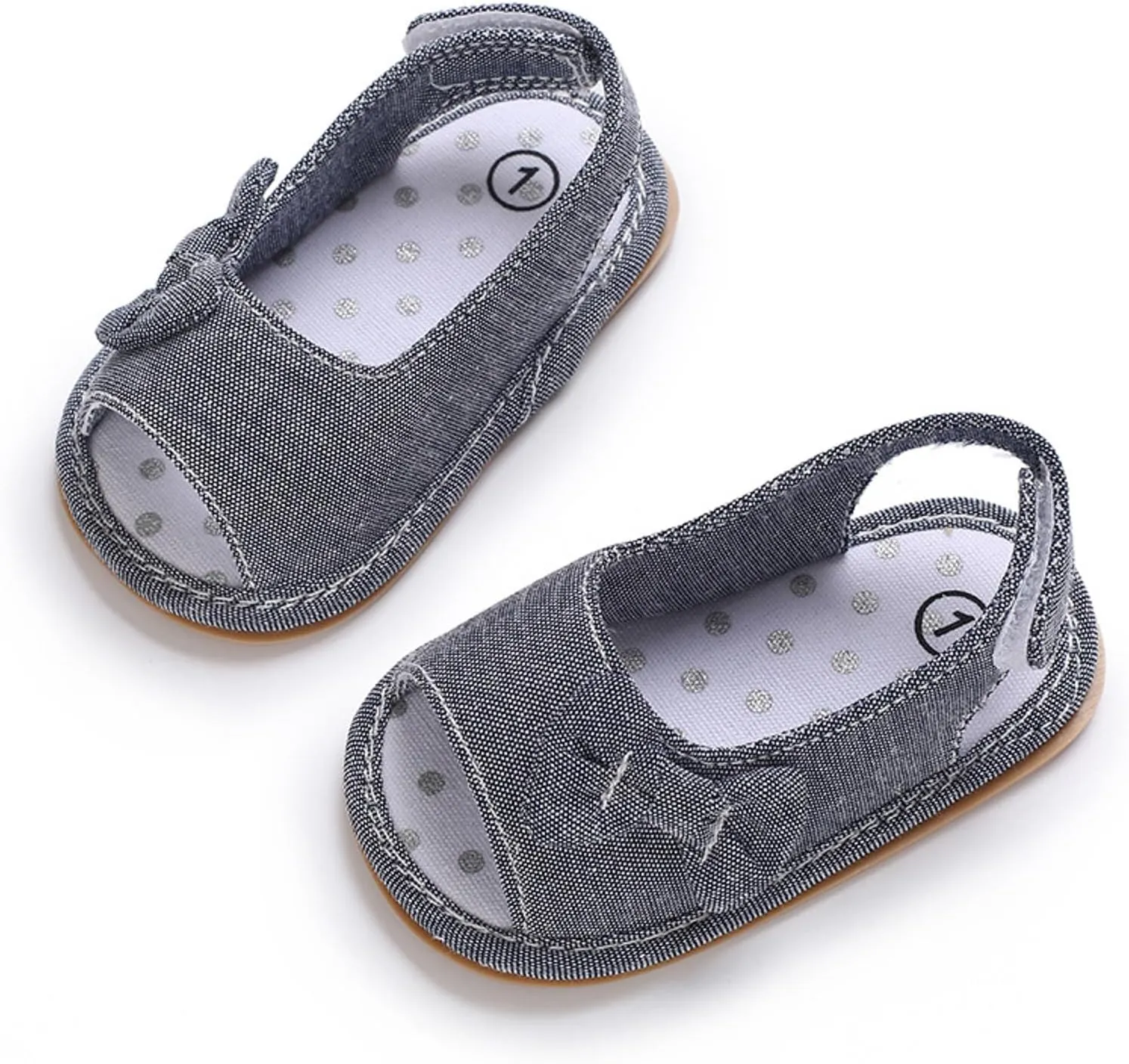 Infant Baby Girls Sandals With Flower Bowknot Soft Sole Shoes Newborn Toddler First Walkers Crib Dress Shoes