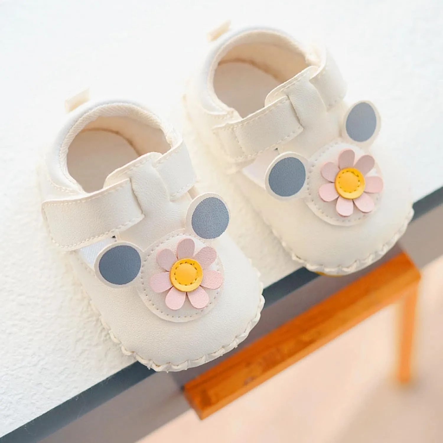 Infant Baby Girls Shoes Soft Sole Princess Wedding Dress Mary Jane Newborn Light Baby Flip Flops for Toddler