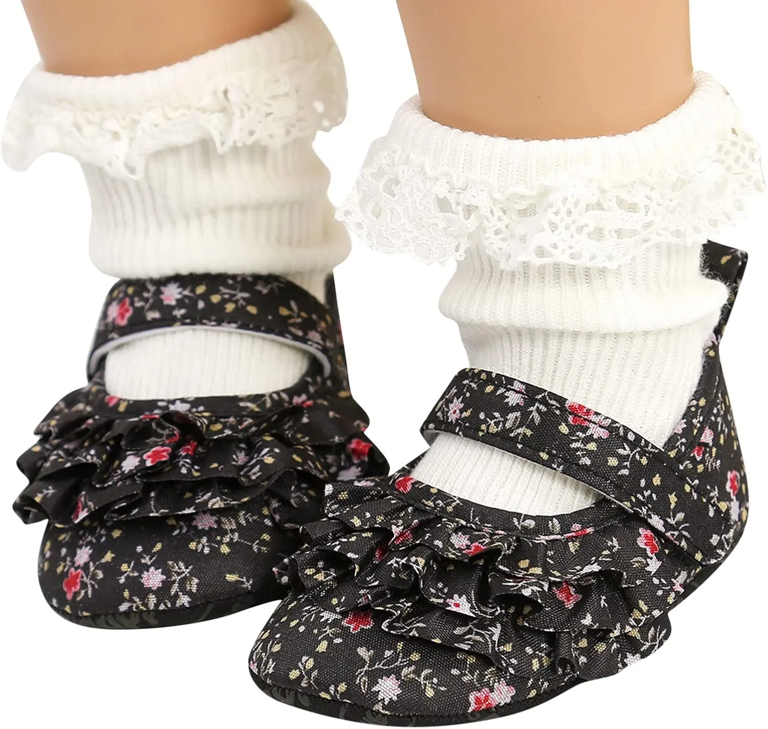 Infant Baby Soft Sole Cotton Shoes for Girl Boy Walking Sneakers Toddler Foral Prewalker First Walkers for 0-18Months