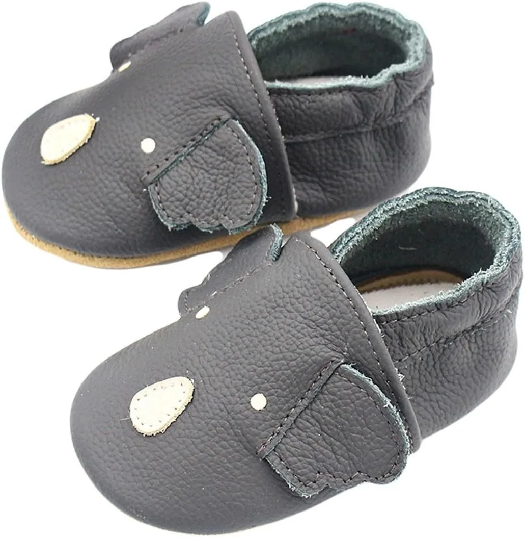Infant Baby Soft Sole PU Leather Prewalker Shoes Infant Toddler Cute artoon Animal Slip-on Shoes Casual Slippers 3 Month Baby Hat