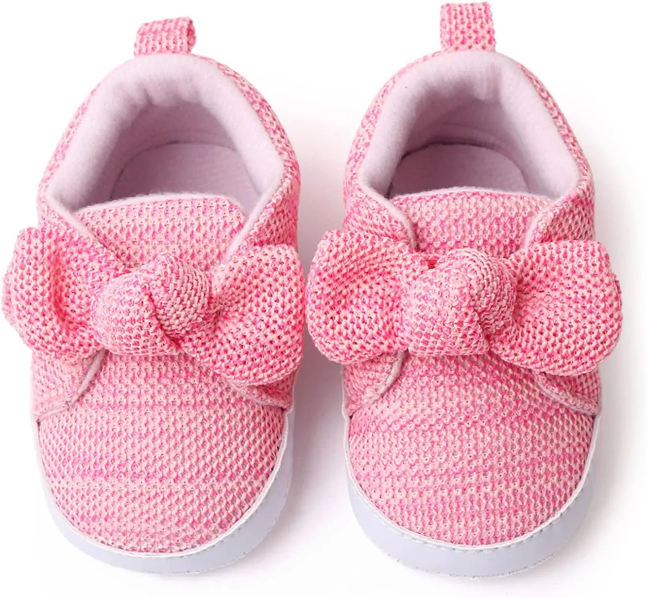 Infant Girls Single Shoes Bowknot First Walkers Shoes Toddler Soft Bottom Breathable Princess Shoes Girls Shoes (Red, 12-18 Months)