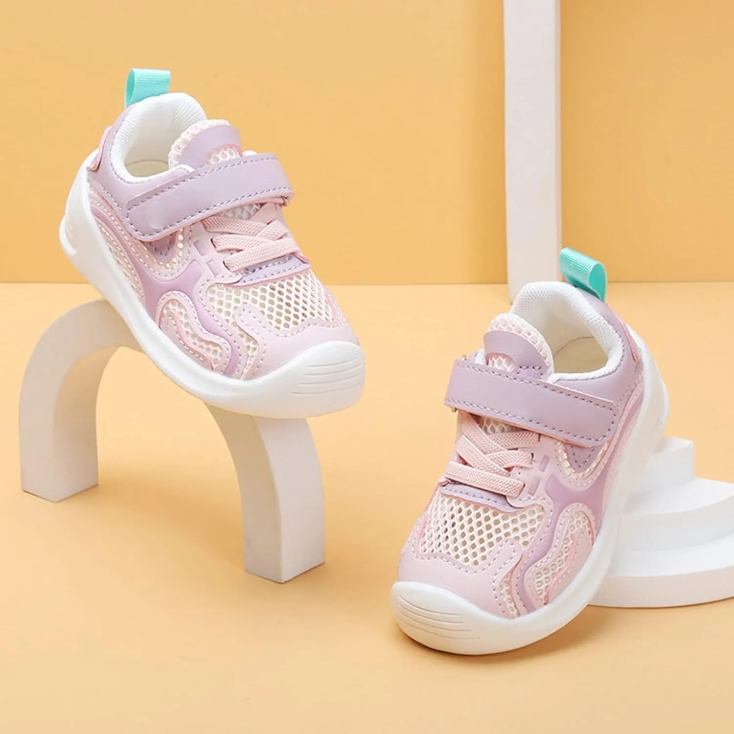Infant Girls' Sneakers Girls' Soft Sole Casual Shoes Spring Summer New Baby Hollowed Out Mesh Function Shoe for Girls